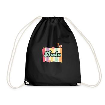 playful dodo - Drawstring Bag - black - Front