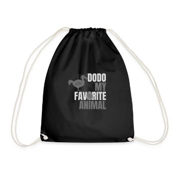 Dodo my favorite Animal - Drawstring Bag - black - Front