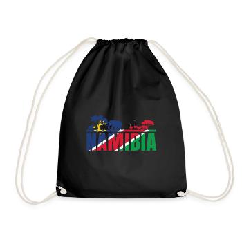 Namibia Africa shirt gift idea - Drawstring Bag - black - Front