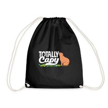Capybara rongeur totalement capy - Sac de sport léger - noir - Devant