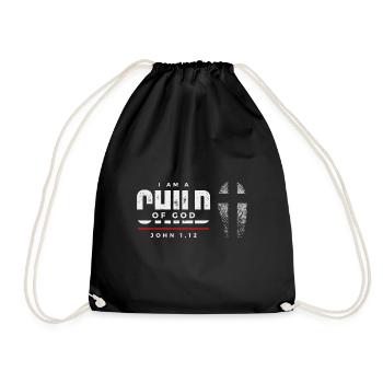 Je suis un enfant de Dieu - Jean 1:12 - Sac de sport léger - noir - Devant