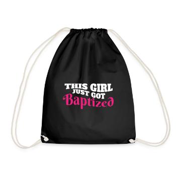 Cette jeune fille vient d’être baptisée religieuse chrétienne - Sac de sport léger - noir - Devant