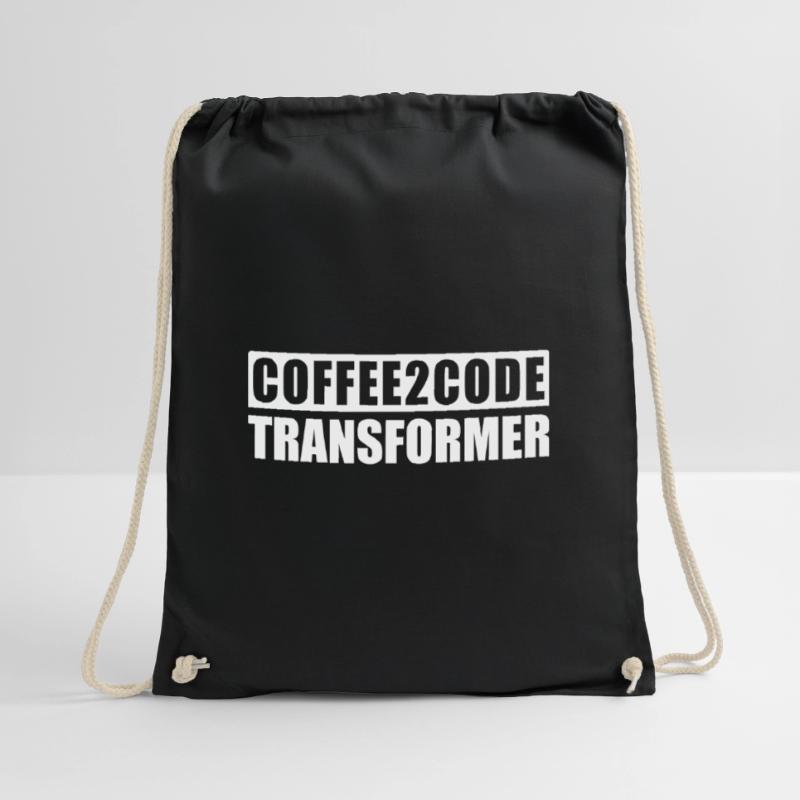 Kaffee 2 Code Transformer Programmierer IT Shirt Turnbeutel