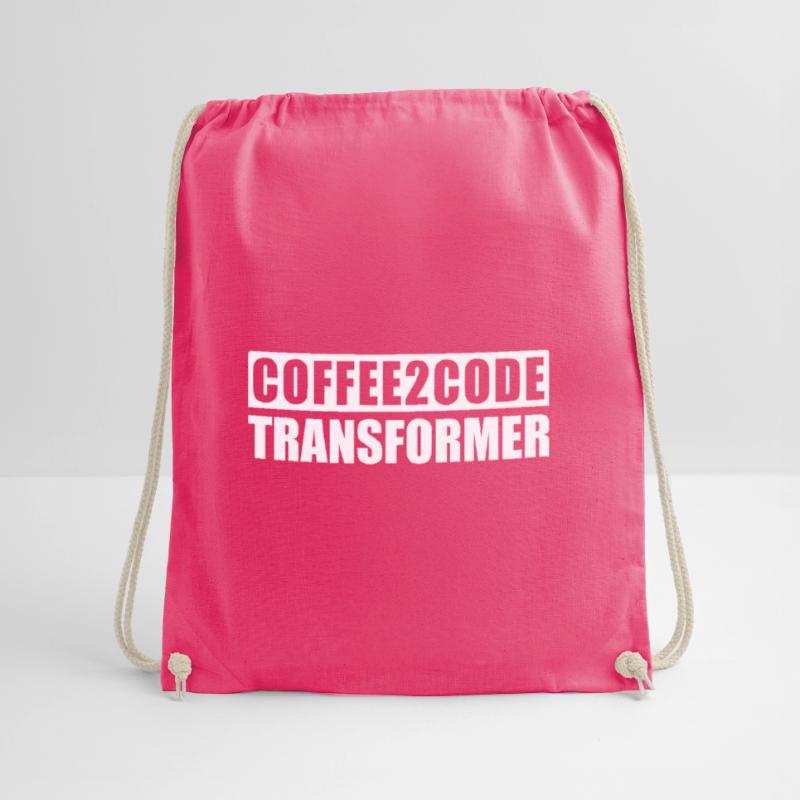 Kaffee 2 Code Transformer Programmierer IT Shirt Turnbeutel