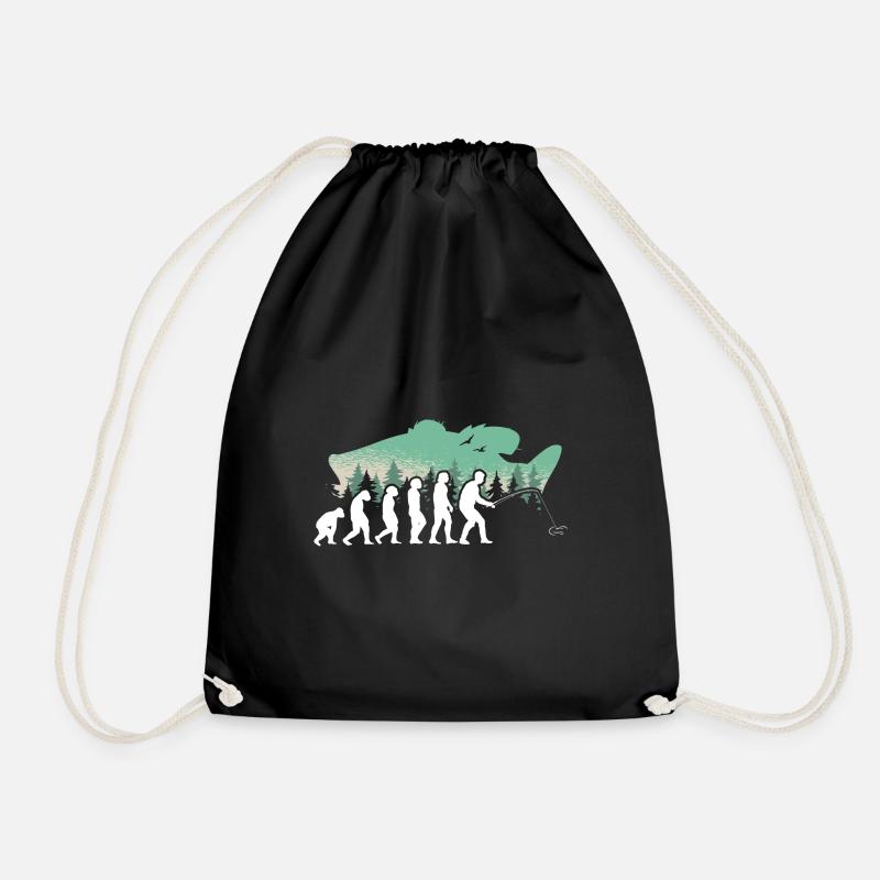 Fishing Evolution Dad Fisherman for Father's Day - Turnbeutel - Schwarz