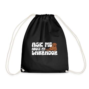 Foxred Labrador Fox Red Labrador Retriever - Drawstring Bag - black - Front