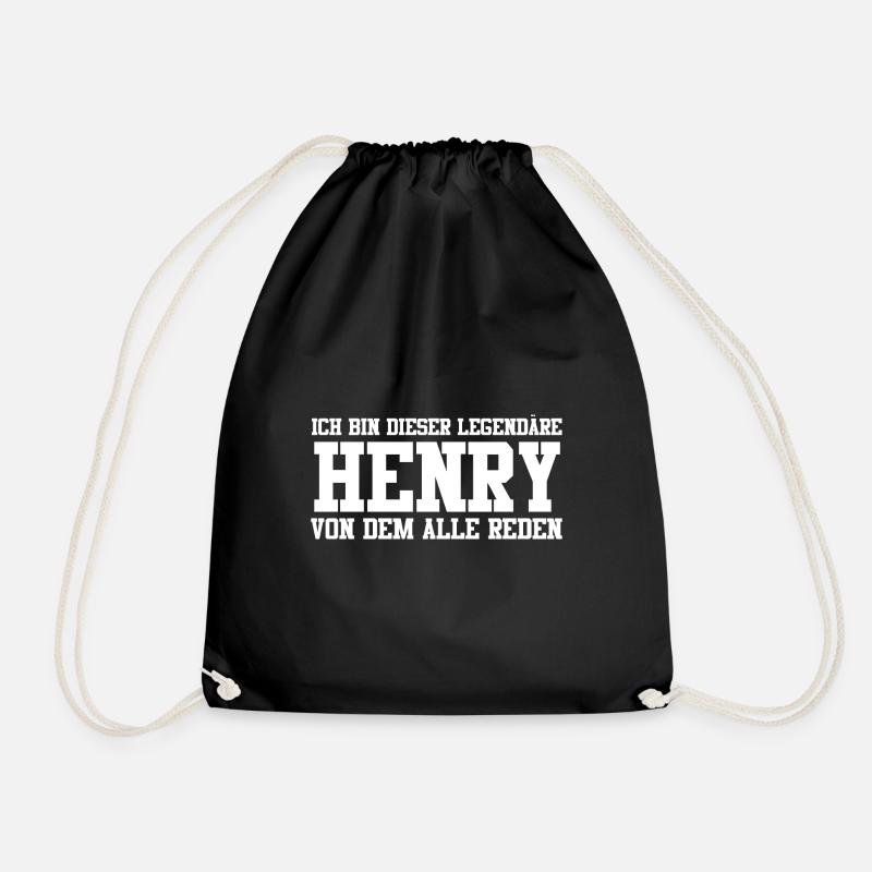 Henry Name Design - Turnbeutel - Schwarz