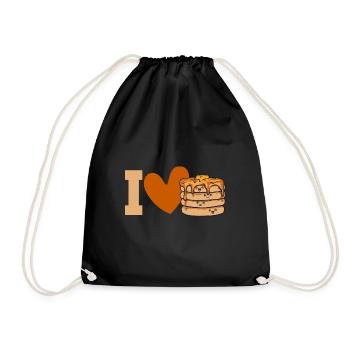 Pancake Breakfast Pancakes - Drawstring Bag - black - Front