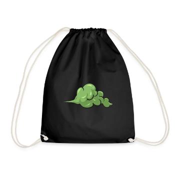 fart farting farting farting - Drawstring Bag - black - Front