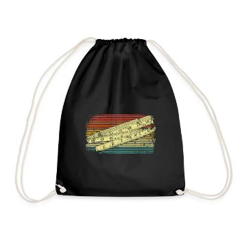 Craftsman Zollstock - Drawstring Bag - black - Front