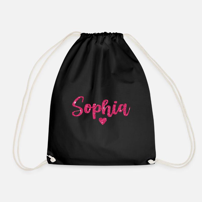Sophia Herz Pink - Turnbeutel - Schwarz