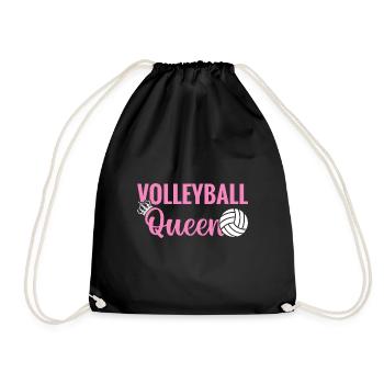 Beach Volley Frauen Volleyball Sport Geschenk - Turnbeutel - Schwarz - Vorne
