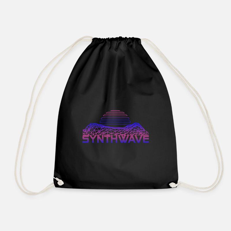 Retrowave Synthwave 80s Design - Turnbeutel - Schwarz