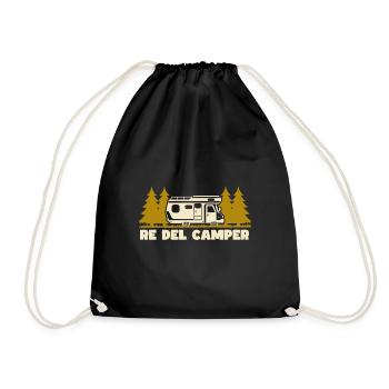 King of the Camper - Drawstring Bag - black - Front