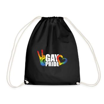 Gay Pride LGBT - Drawstring Bag - black - Front