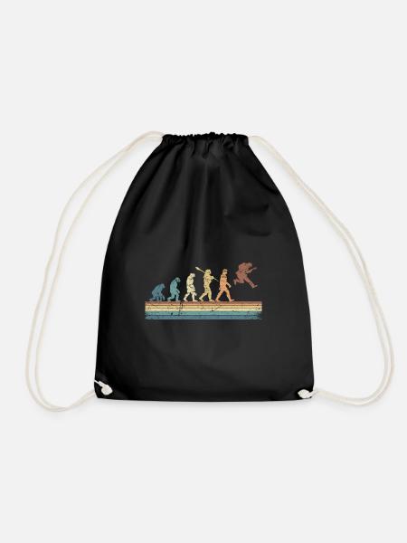 Human Evolution Guitar Band Retro Vintage - Turnbeutel - Schwarz