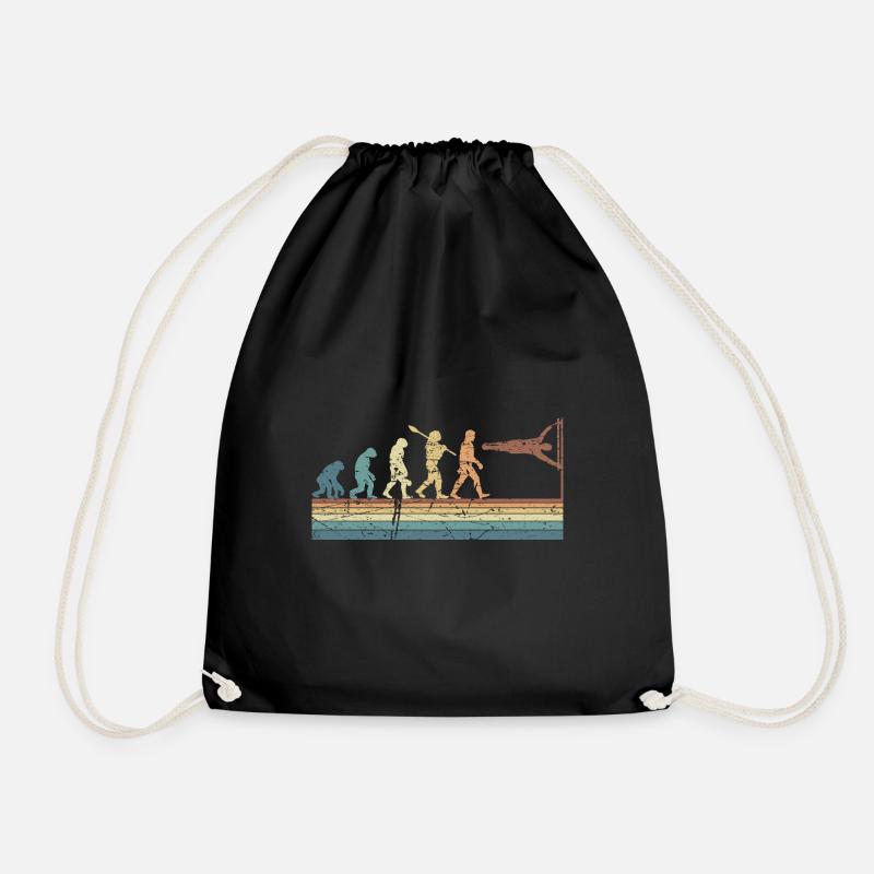 Evolution of man Calisthenics Retro Vintage - Turnbeutel - Schwarz