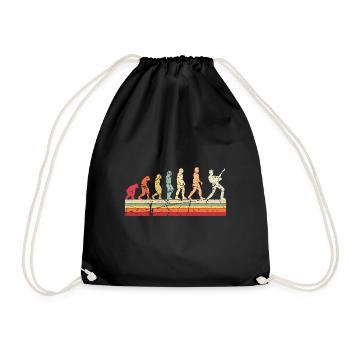 Human Evolution Guitar Band Retro Vintage - Sac de sport léger - noir - Devant