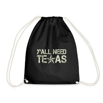 Ihr alle braucht Texas - Turnbeutel - Schwarz - Vorne
