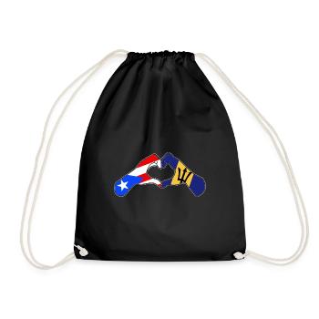Barbados flag Barbadian bayan - Drawstring Bag - black - Front