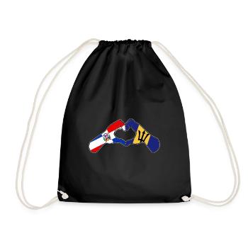 Barbados flag Barbadian bayan - Drawstring Bag - black - Front