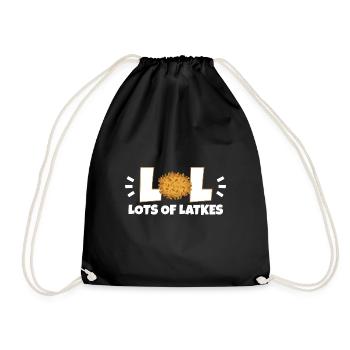 Lot Of Latkes Happy Hanukkah Costume Jewish - Drawstring Bag - black - Front