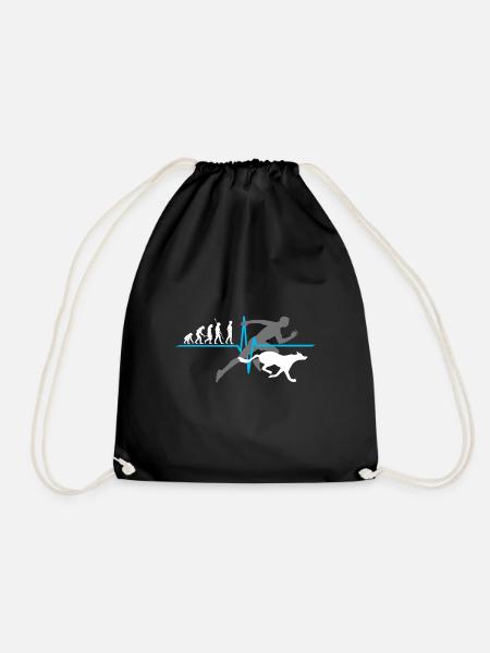 Canicross Herzlinie Joggen Evolution Hund - Turnbeutel - Schwarz