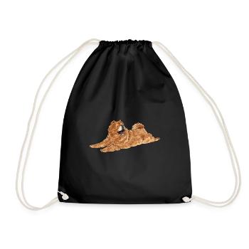 Chow Chow Hund - Turnbeutel - Schwarz - Vorne