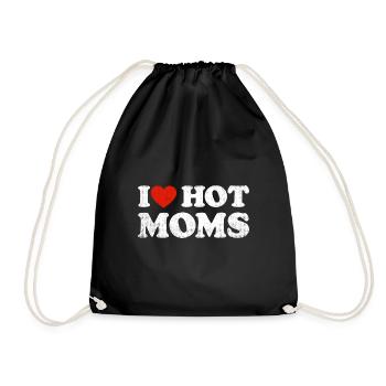I Heart Hot Moms Y2K Adult Humor Distressed I - Sac de sport léger - noir - Devant