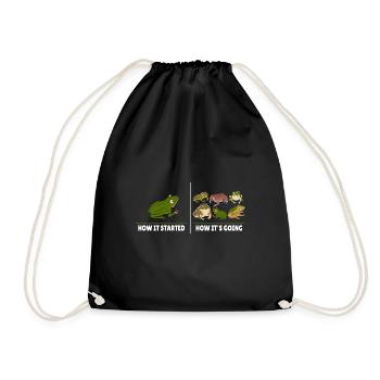Funny How It Started How Its Going Frog Herpetolog - Turnbeutel - Schwarz - Vorne