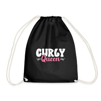 Curly Hair Afro Curls Natural Hair - Drawstring Bag - black - Front