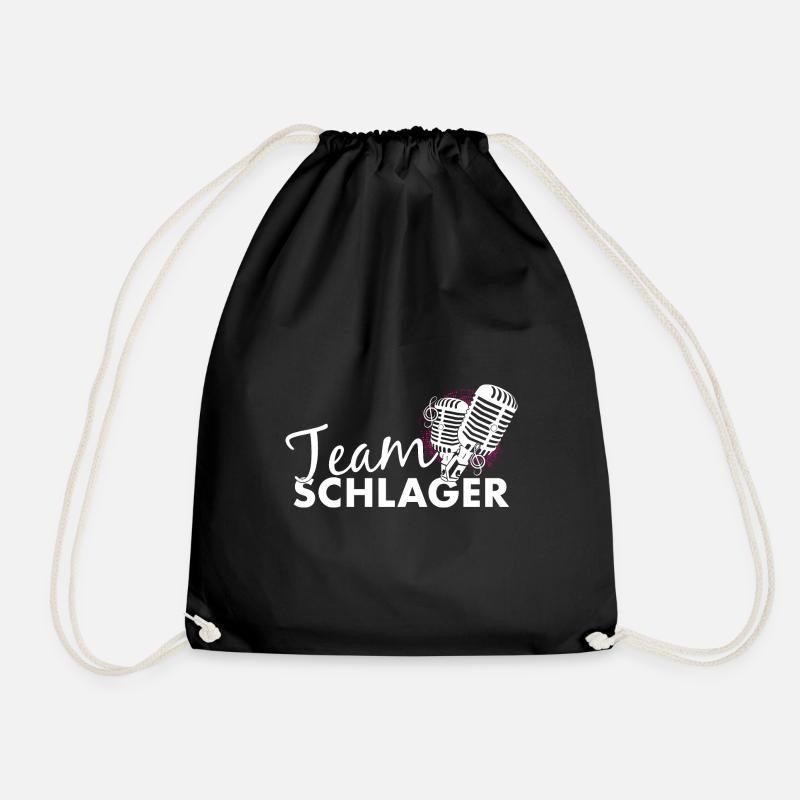 Team Schlager - Turnbeutel - Schwarz