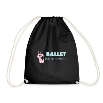Ballett Tanz Ballett hält mich auf den Zehen Balle - Turnbeutel - Schwarz - Vorne