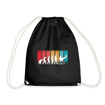 Evolution de l’homme Calisthenics Retro Vintage - Sac de sport léger - noir - Devant