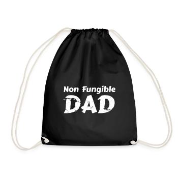 NFT Non Fungible Dad - Drawstring Bag - black - Front