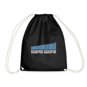 Dividend investors know what is meant - Drawstring Bag - black - Front