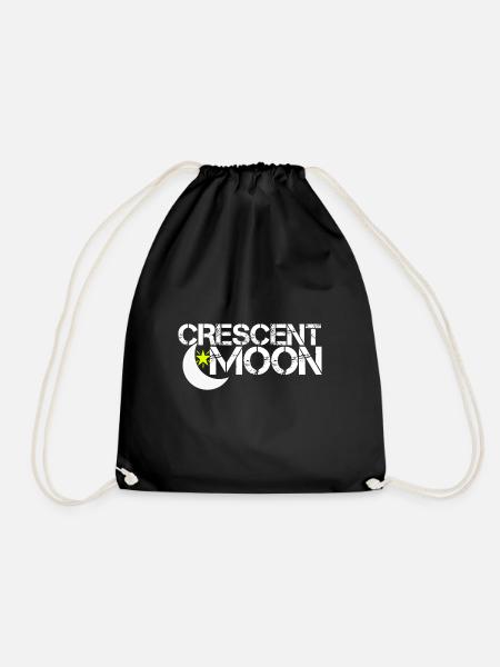Crescent Moon - Drawstring Bag - black