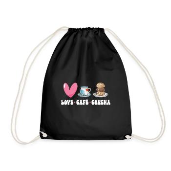 Concha Hispanic Mexican Pan Dulce - Drawstring Bag - black - Front