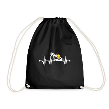Ocean Wave Geschenkidee Strand - Turnbeutel - Schwarz - Vorne