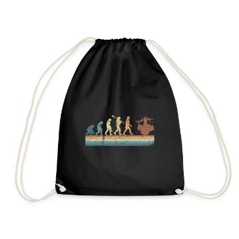 Evolution de l’homme Drums Band Retro Vintage Drummer - Sac de sport léger - noir - Devant