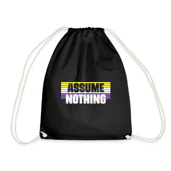 LBGT Flag Gay Pride Human Assume Nothing - Sac de sport léger - noir - Devant