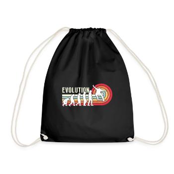 Evolution Skateboarding Skate Retro Streetwear - Drawstring Bag - black - Front