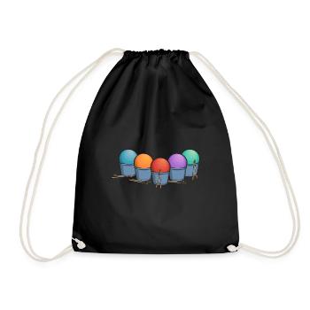 Cardio Drumming Gym Fitness Class Workout - Drawstring Bag - black - Front