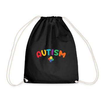 Autism - Drawstring Bag - black - Front