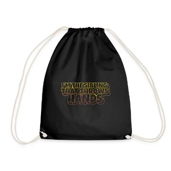 I'm The Sibling That Throw Hands Protective - Drawstring Bag - black - Front