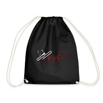 Trombone Trombonist Player Gift - Drawstring Bag - black - Front