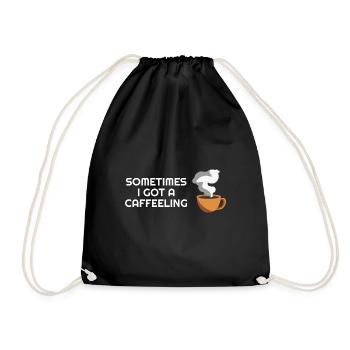 Funny Coffee Sayings Coffee Cup Barista - Drawstring Bag - black - Front