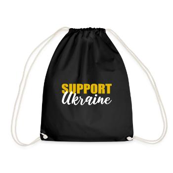 Unterstützung der Ukraine Patriotische Person Gift - Turnbeutel - Schwarz - Vorne