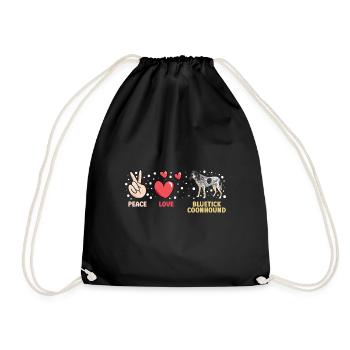 Bluetick Coonhound Gift Funny Saying - Drawstring Bag - black - Front