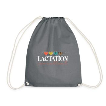 Lactation Consultant IBCLC - Drawstring Bag - grey - Front